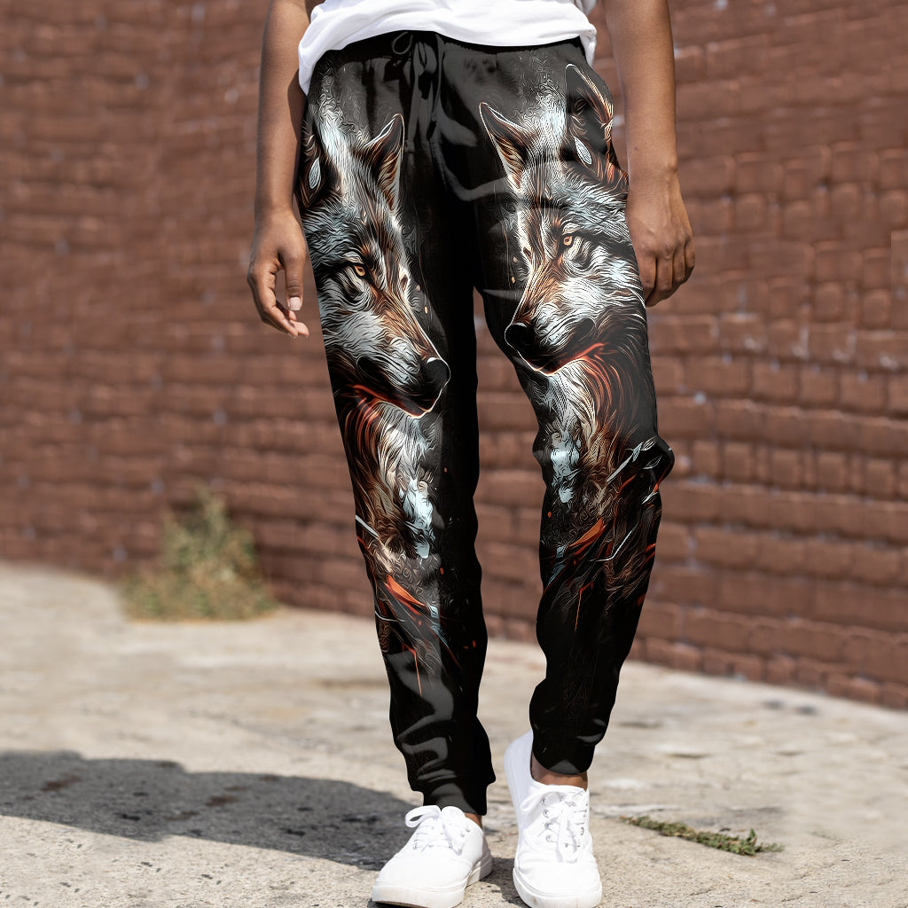 Strong Wolf - Personalized Wolf Hoodie and Sweatpants