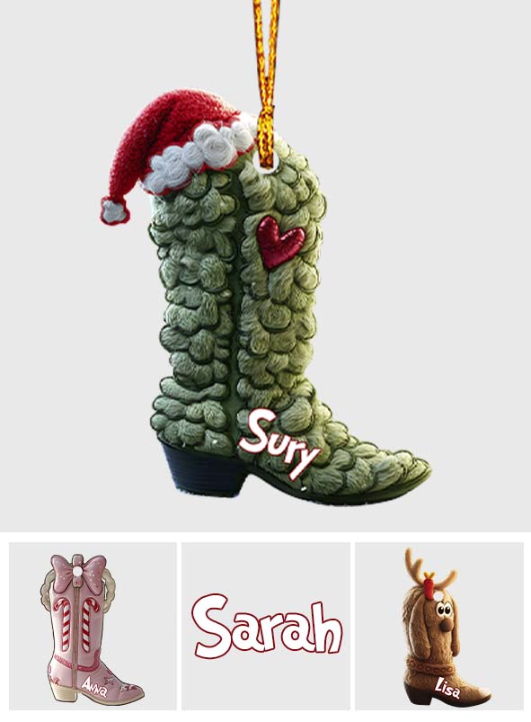 Bottes du Grinch - Étole de Noël personnalisée