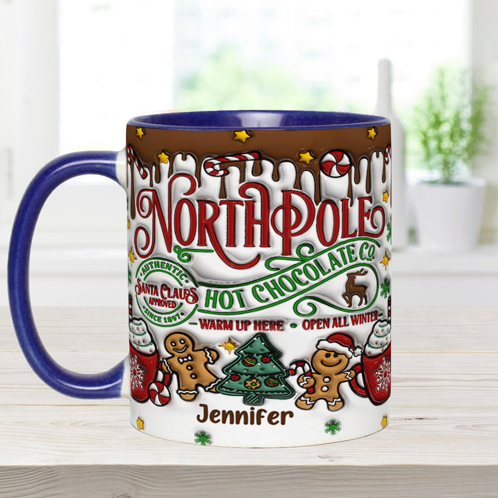 Chocolat chaud Northpole - Mug personnalisé avec décoration de Noël