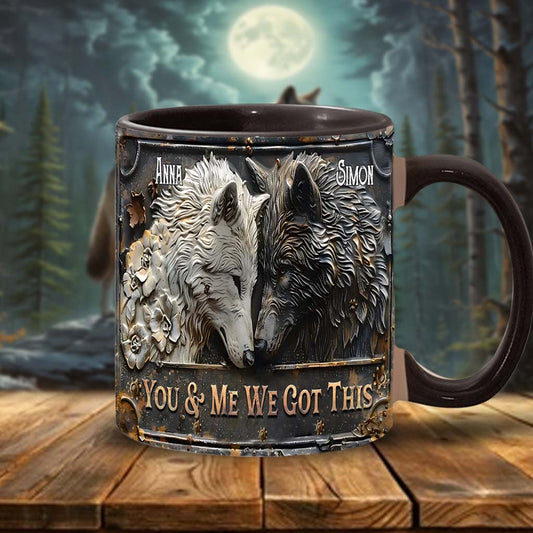 Toi et moi, on gère ! - Mug personnalisé avec motif loup