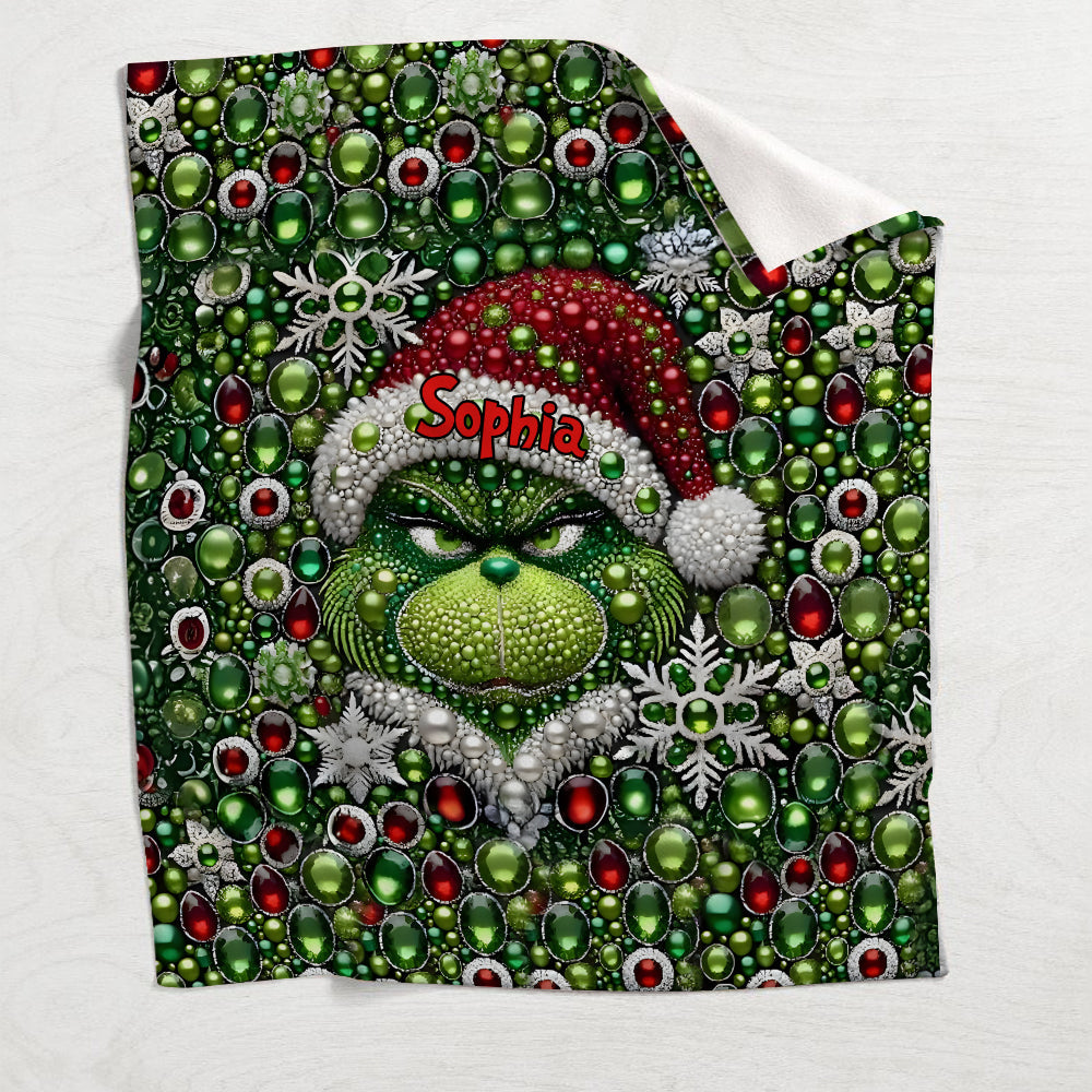 Merry Grinchmas - Personalized Stole Christmas Blanket