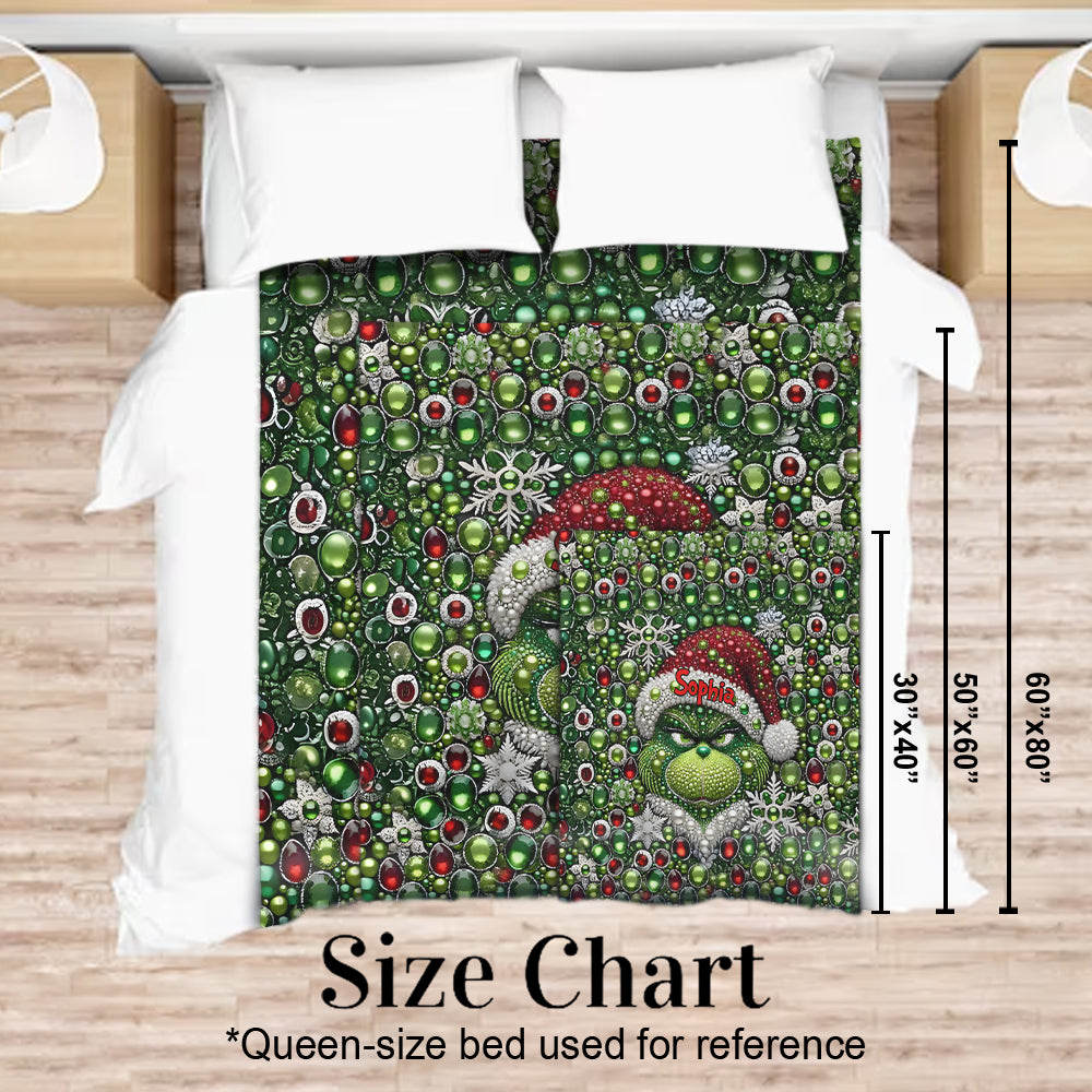 Merry Grinchmas - Personalized Stole Christmas Blanket