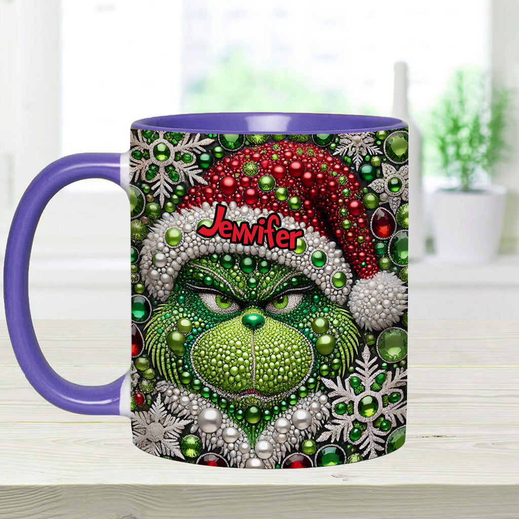 Joyeux Grinchmas - Mug personnalisé avec étole de Noël