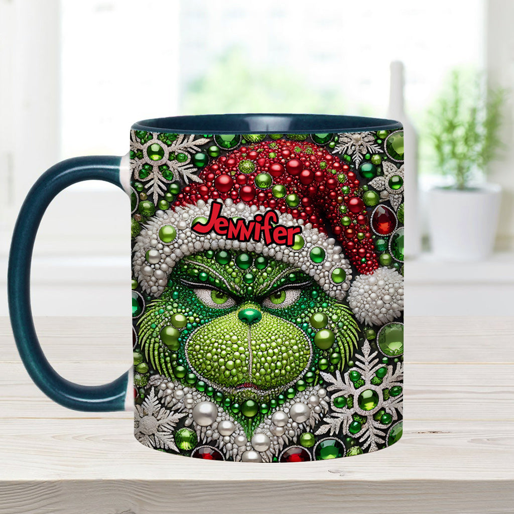 Joyeux Grinchmas - Mug personnalisé avec étole de Noël