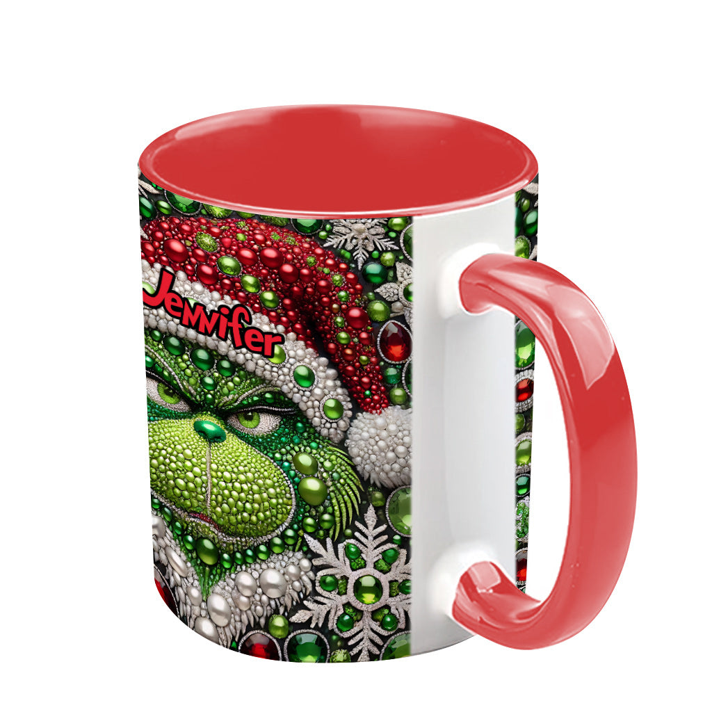 Joyeux Grinchmas - Mug personnalisé avec étole de Noël