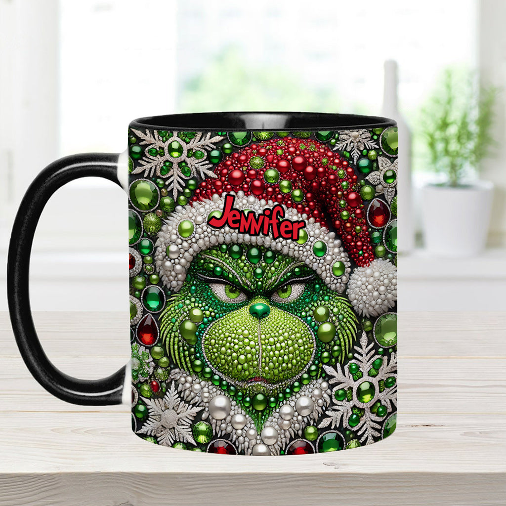 Joyeux Grinchmas - Mug personnalisé avec étole de Noël