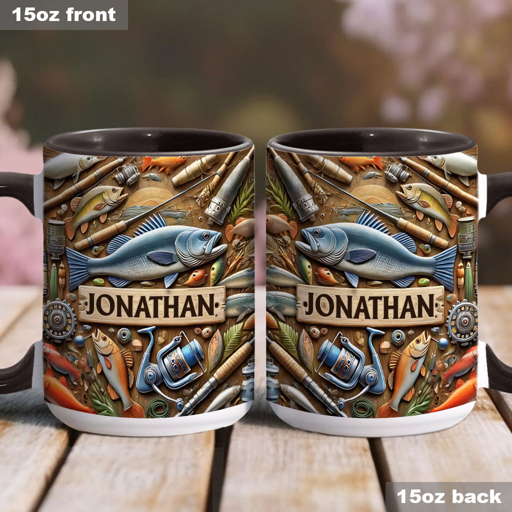 Mug personnalisé sur le thème de la pêche