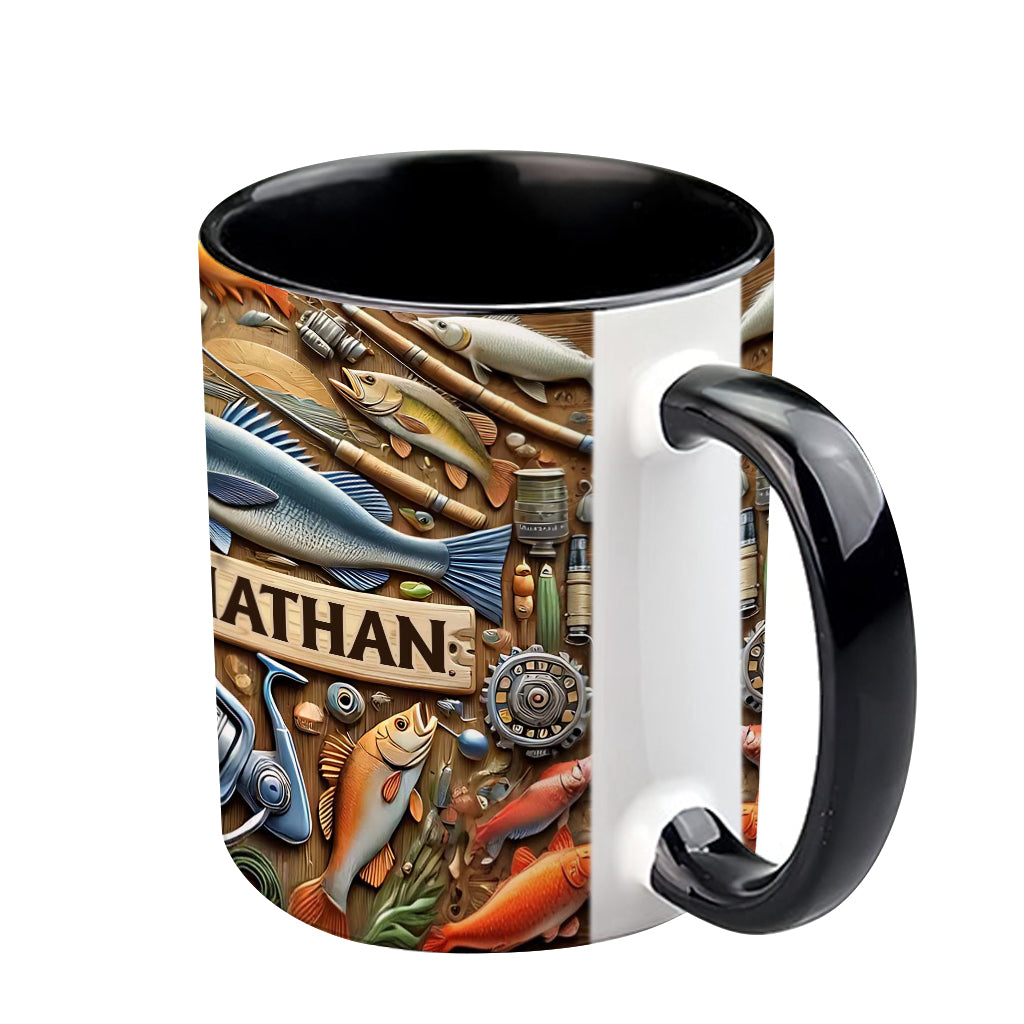 Mug personnalisé sur le thème de la pêche