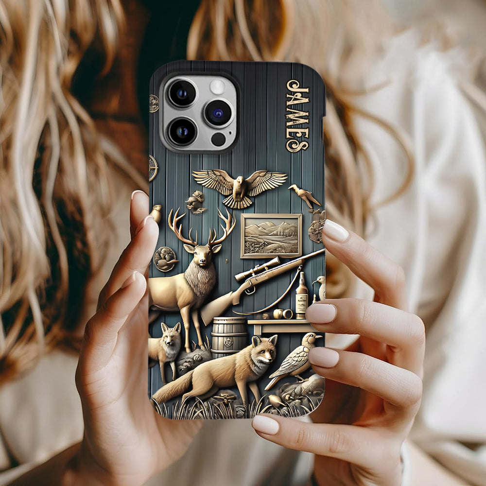 Étui de téléphone Vintage Tools - Illustration personnalisée de chasse