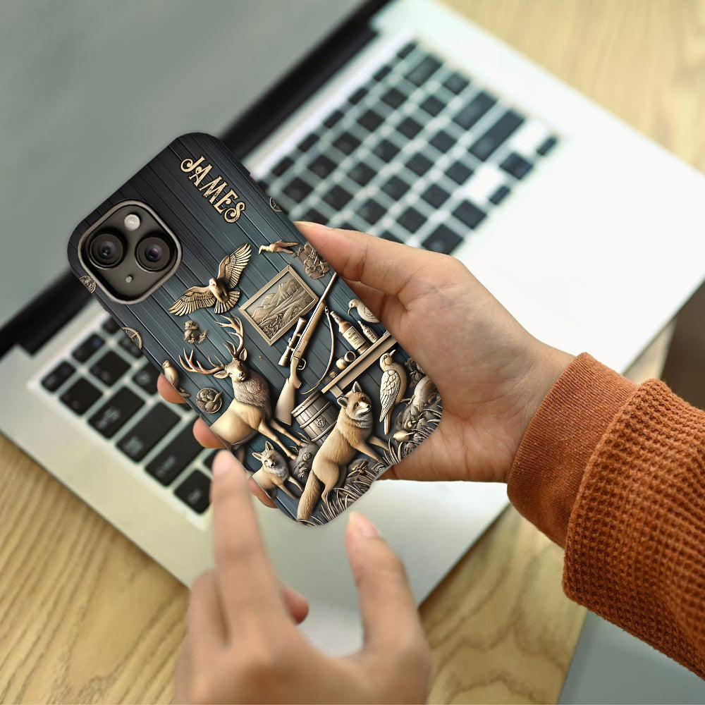 Étui de téléphone Vintage Tools - Illustration personnalisée de chasse