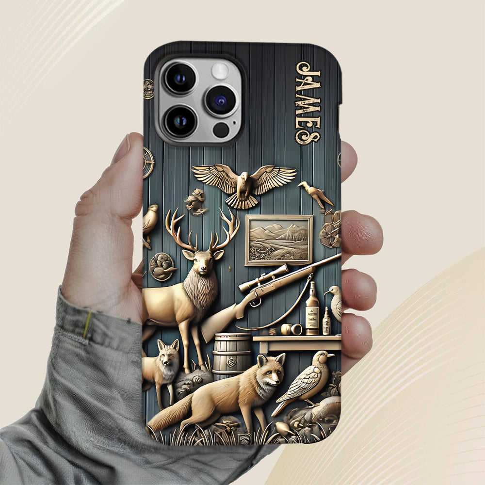 Étui de téléphone Vintage Tools - Illustration personnalisée de chasse