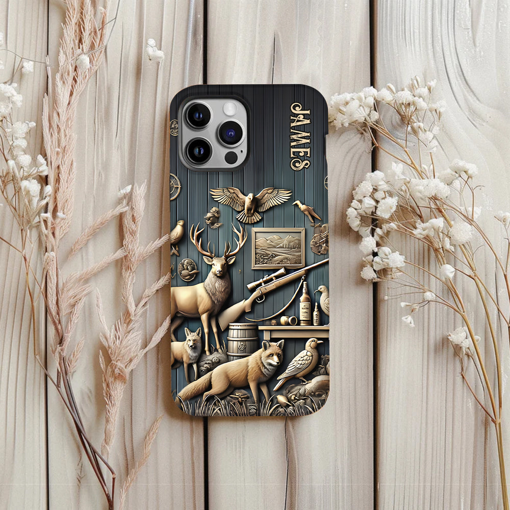 Étui de téléphone Vintage Tools - Illustration personnalisée de chasse