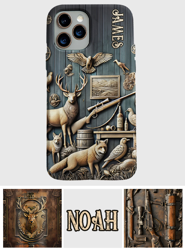 Étui de téléphone Vintage Tools - Illustration personnalisée de chasse