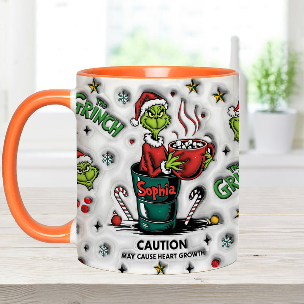 Caution Any Name - Personalized Stole Christmas Accent Mug