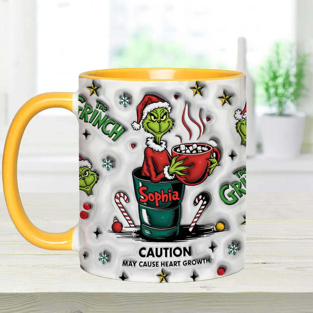 Caution Any Name - Personalized Stole Christmas Accent Mug