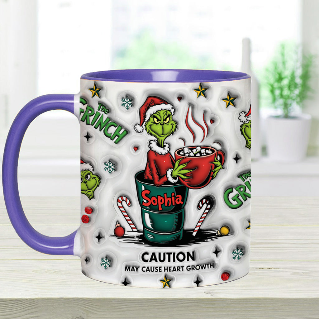 Caution Any Name - Personalized Stole Christmas Accent Mug