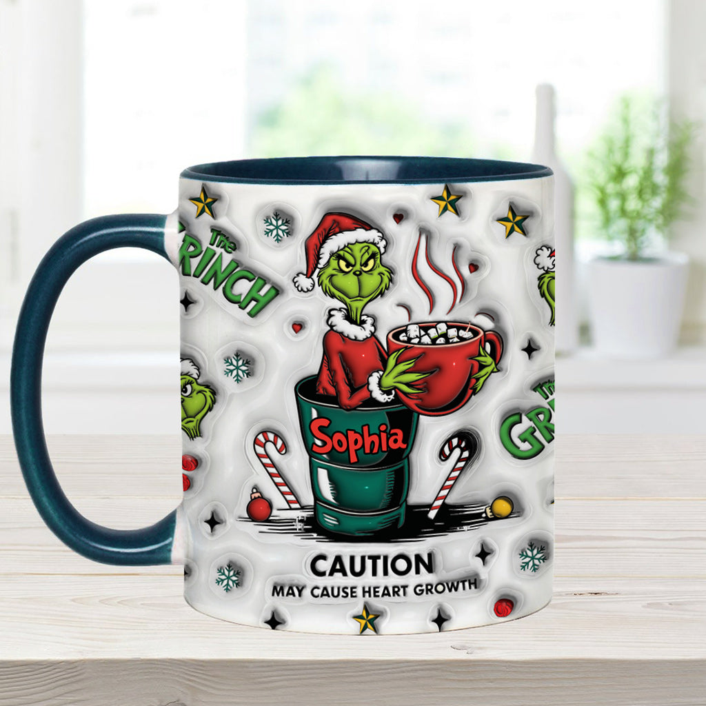 Caution Any Name - Personalized Stole Christmas Accent Mug