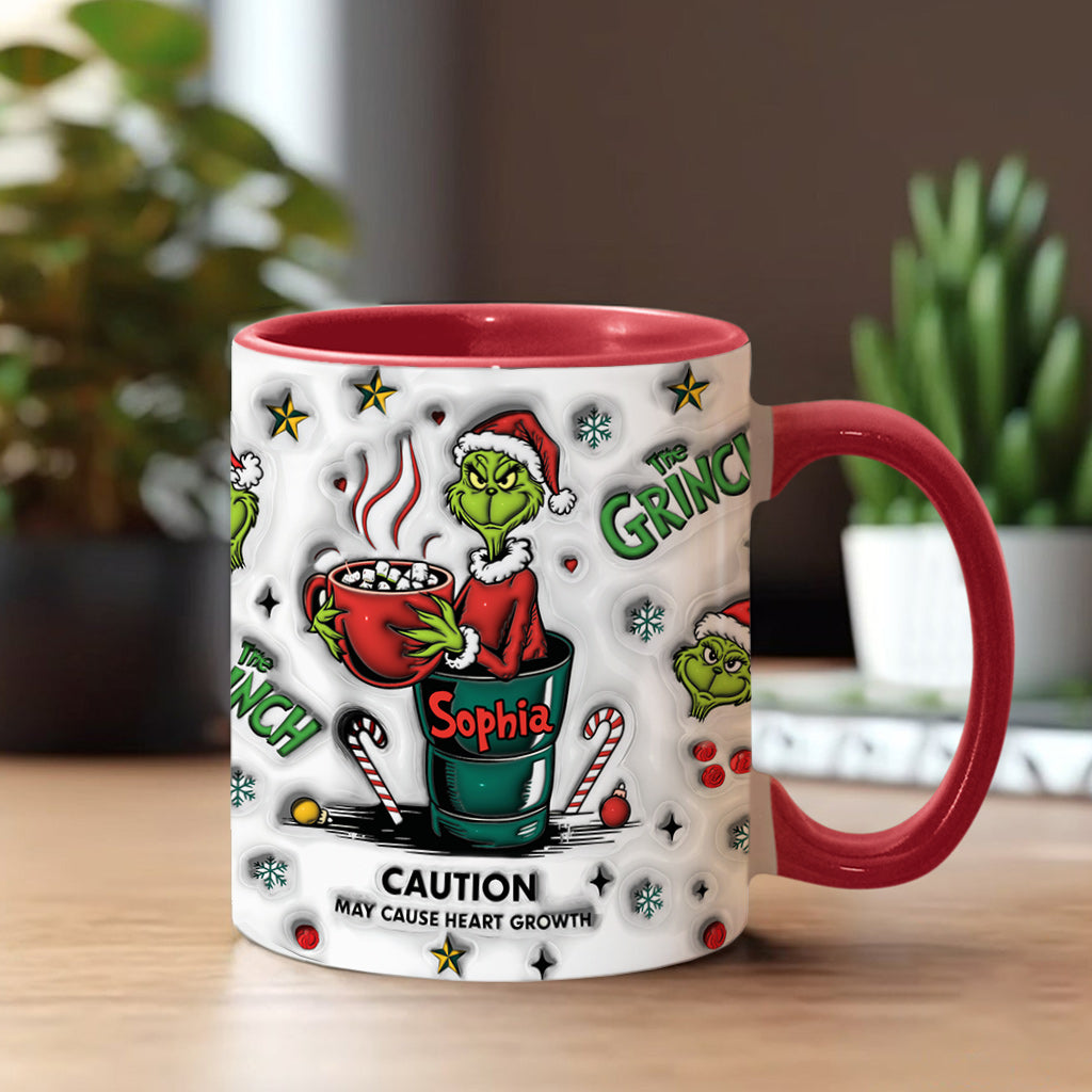 Caution Any Name - Personalized Stole Christmas Accent Mug