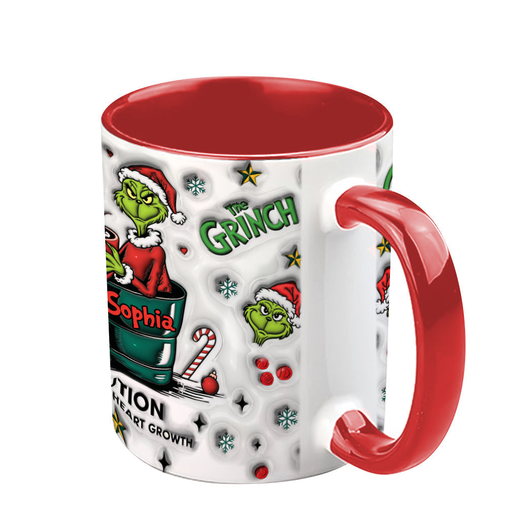 Caution Any Name - Personalized Stole Christmas Accent Mug