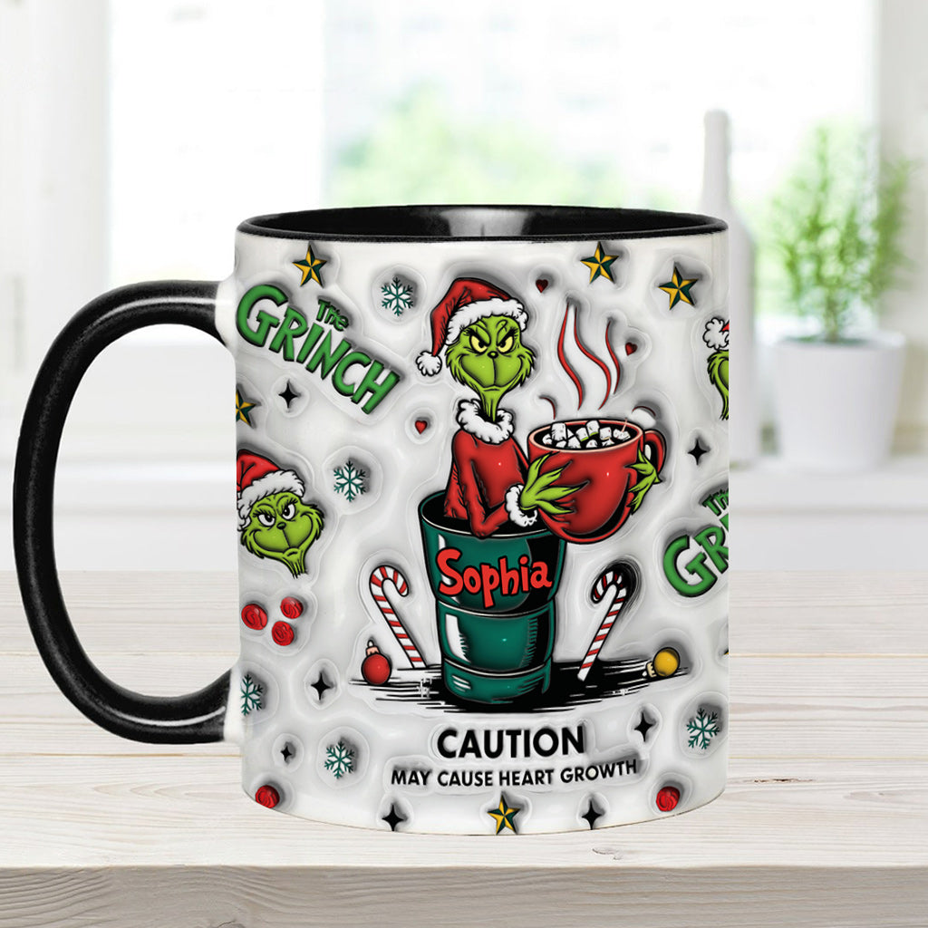 Caution Any Name - Personalized Stole Christmas Accent Mug