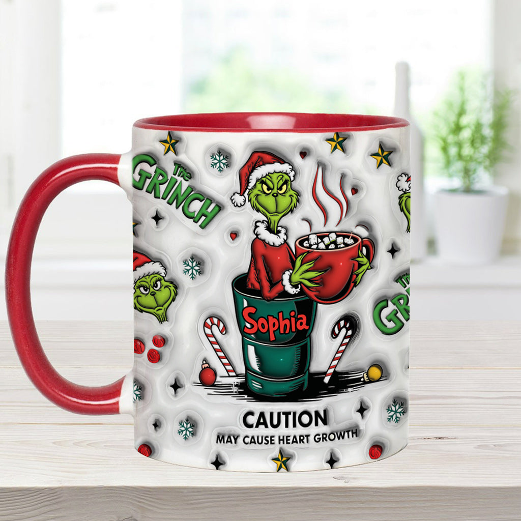 Caution Any Name - Personalized Stole Christmas Accent Mug