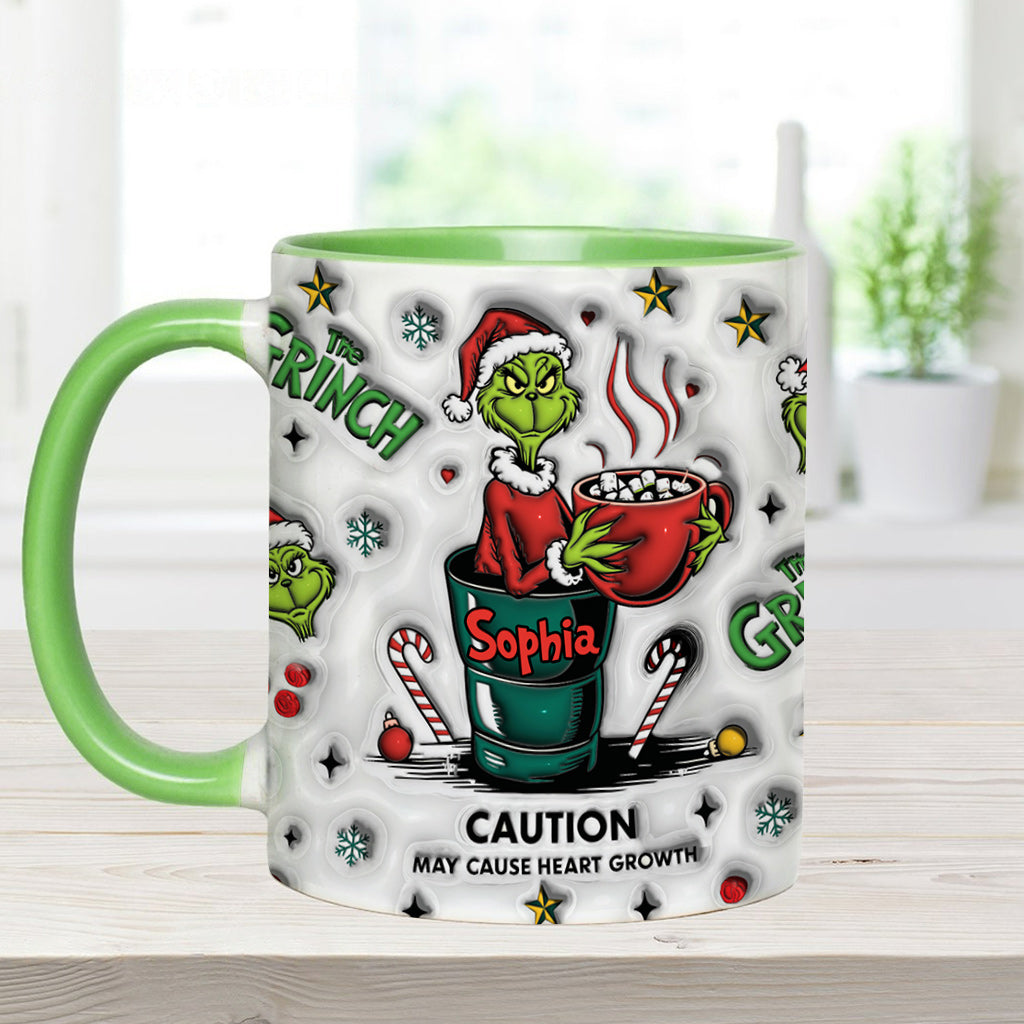 Caution Any Name - Personalized Stole Christmas Accent Mug