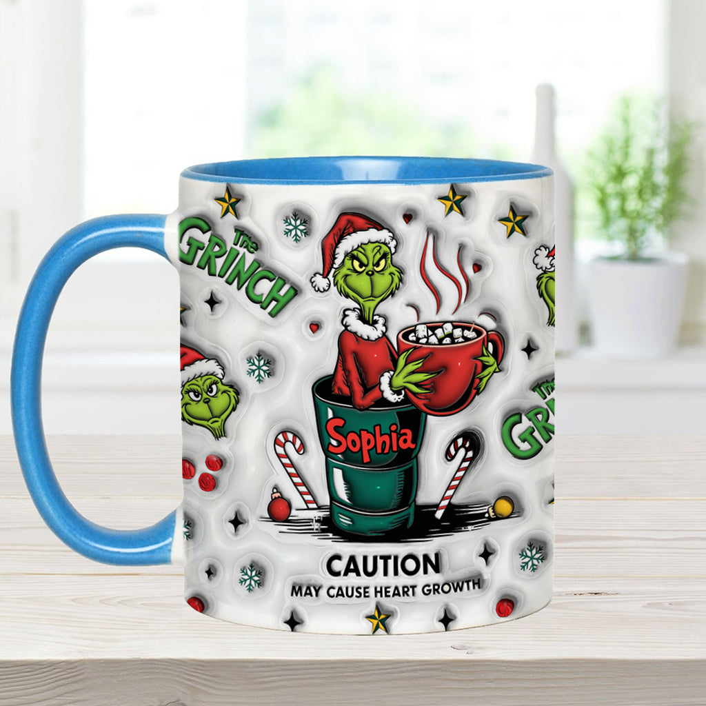 Caution Any Name - Personalized Stole Christmas Accent Mug
