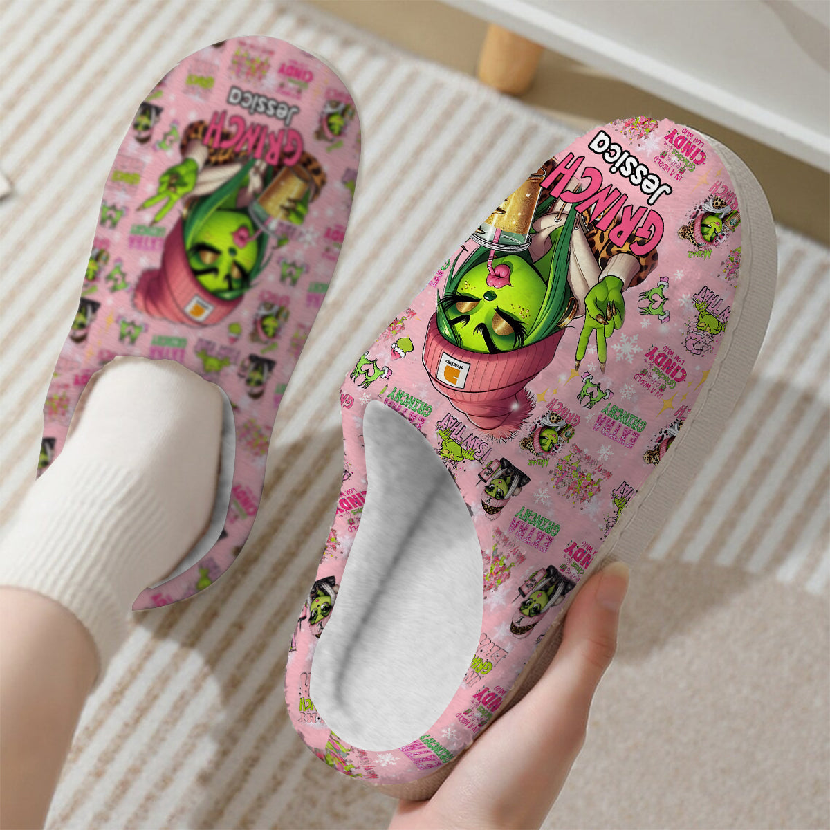 Pinky - Étole de Noël personnalisée Pantoufles