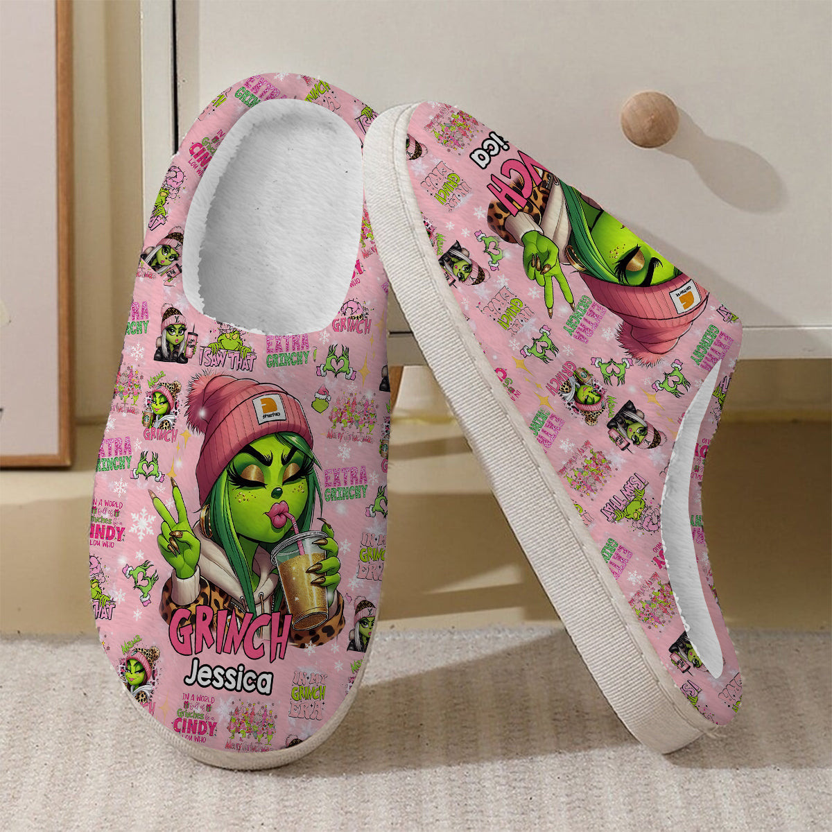 Pinky - Étole de Noël personnalisée Pantoufles