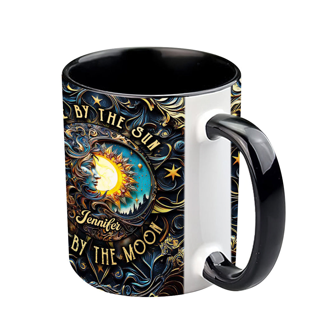 Vivre au rythme du soleil, aimer au rythme de la lune - Mug personnalisé style hippie