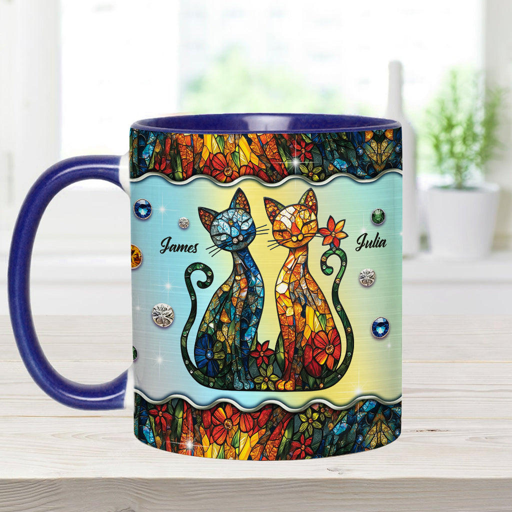 Couple de chats irrésistible - Mug personnalisé à motif chat