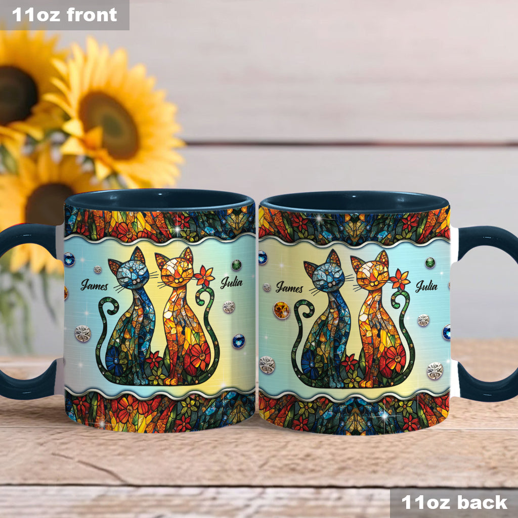 Couple de chats irrésistible - Mug personnalisé à motif chat