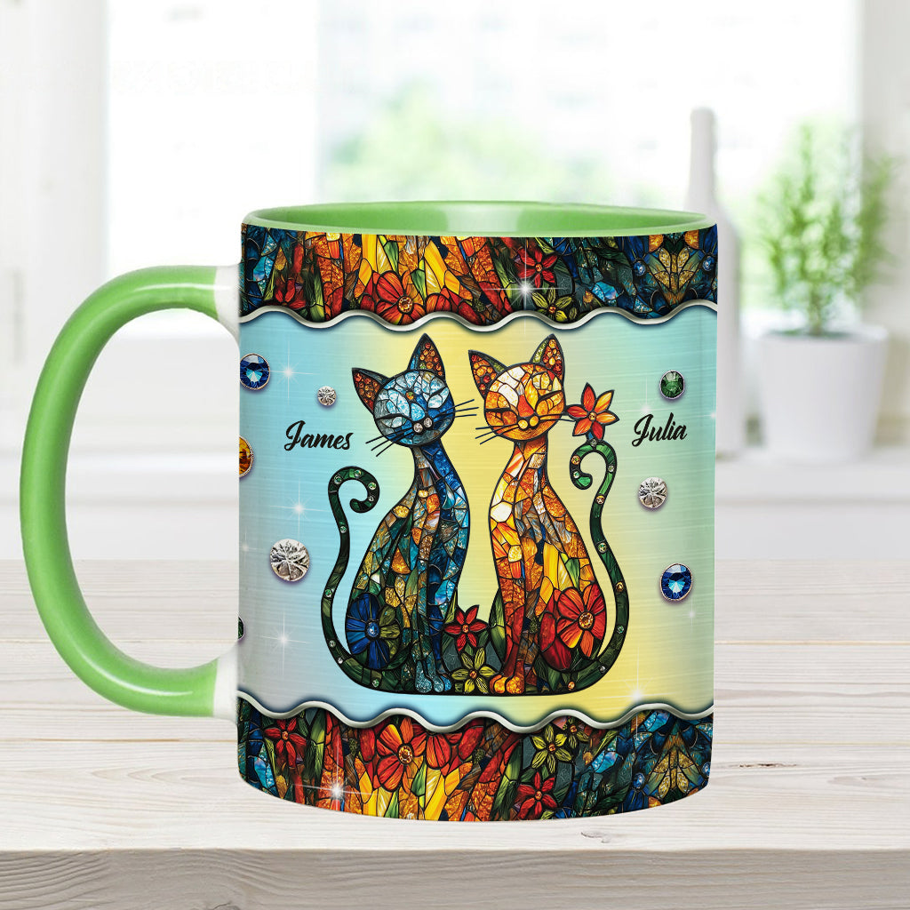 Couple de chats irrésistible - Mug personnalisé à motif chat