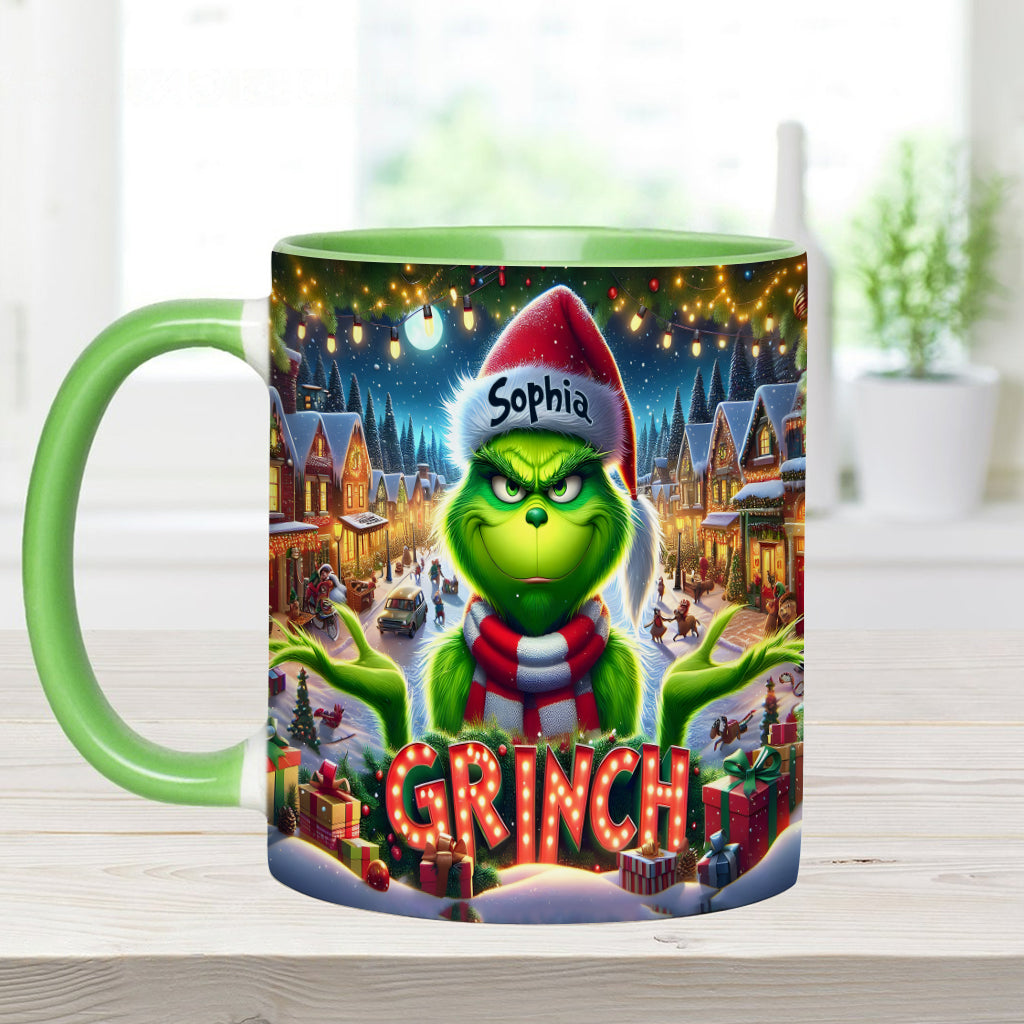 Merry Christmas - Personalized Stole Christmas Accent Mug