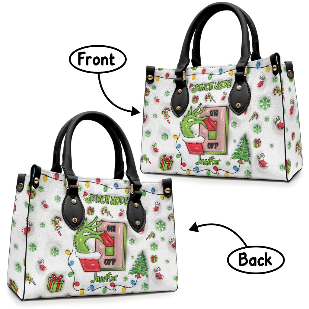 Mode Noël activé - Étole de Noël personnalisée - Sac à main en cuir