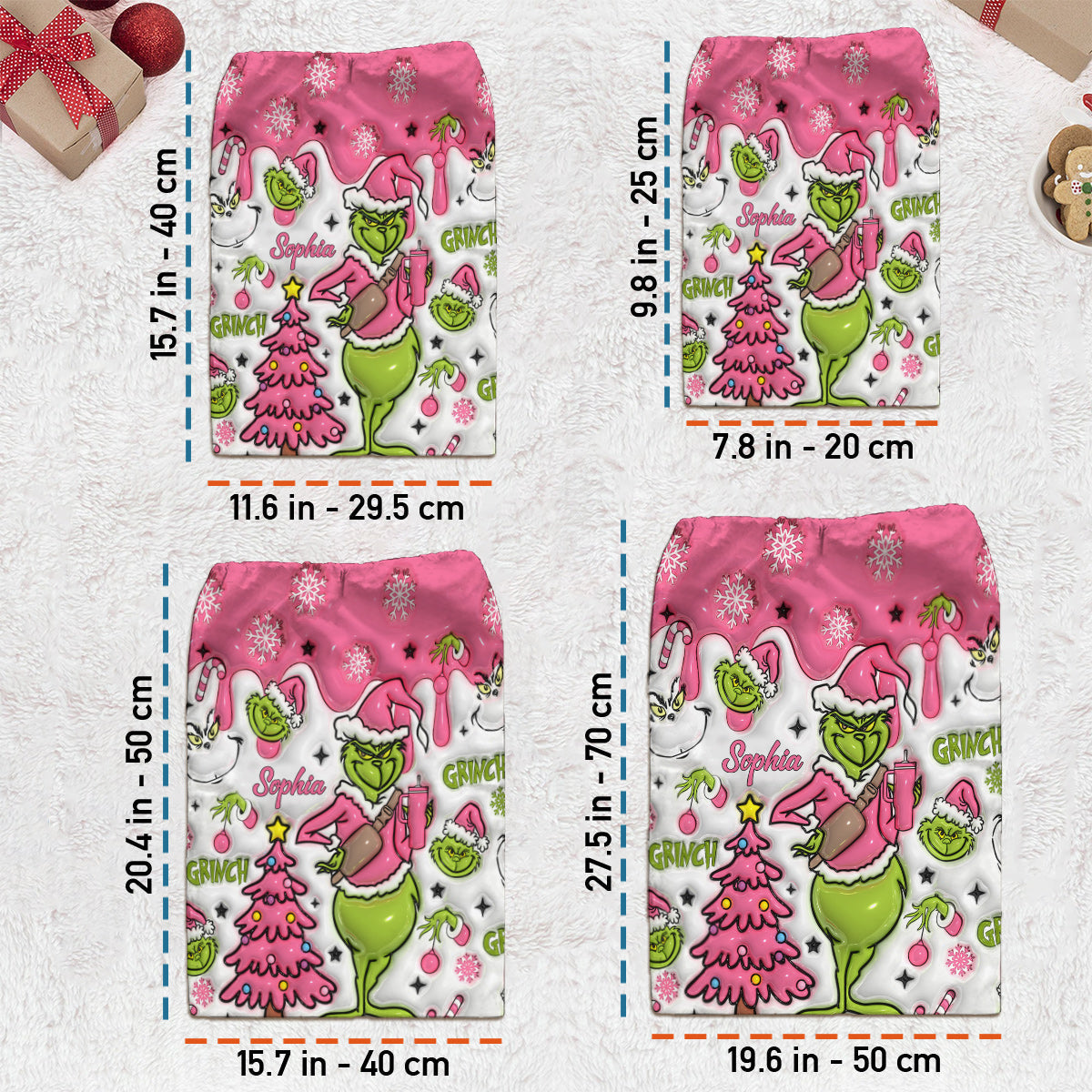 Merry Grinchmas - Personalized Stole Christmas Drawstring Tote Bag