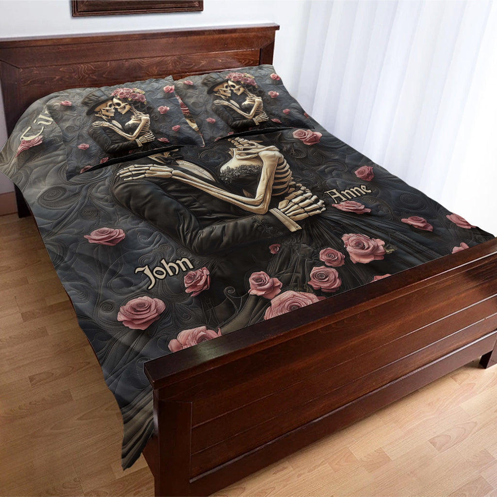 Jusqu'à ce que la mort nous sépare - Parure de lit personnalisée avec tête de mort
