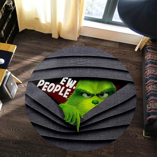 Ew People - Tapis rond de Noël personnalisé avec étole