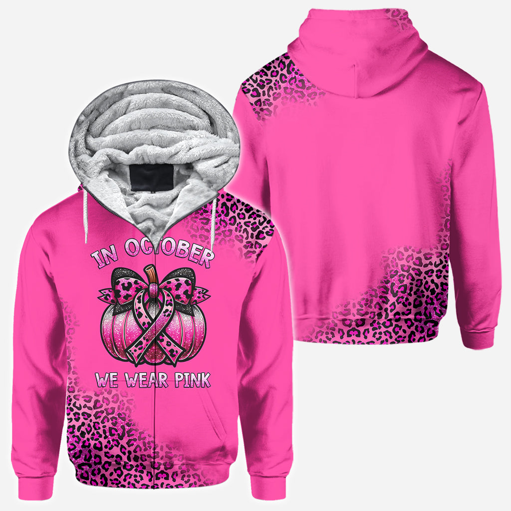 En octobre, on porte du rose - T-shirt intégral de sensibilisation au cancer du sein