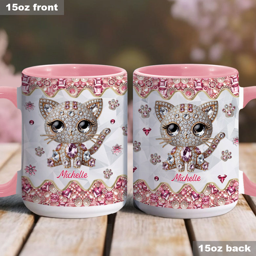 Mug personnalisé « Juste une fille qui aime les chats » avec motif chat