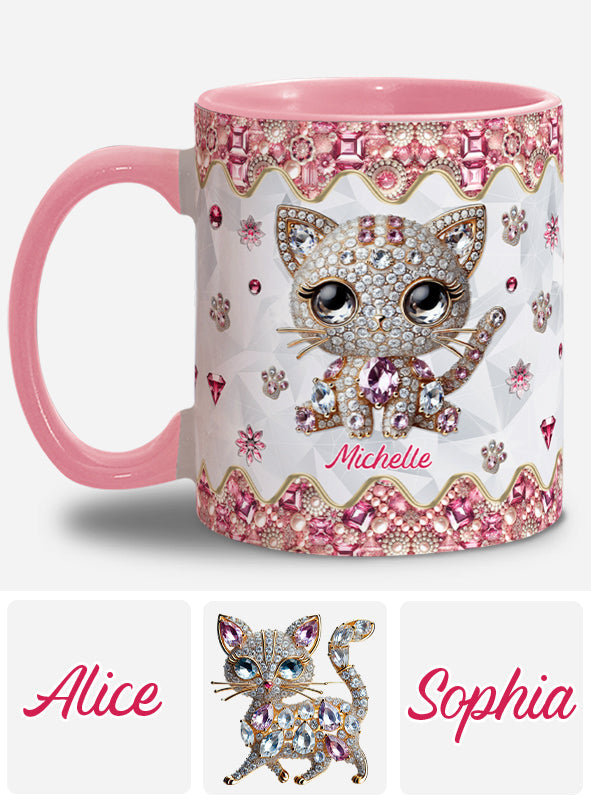 Mug personnalisé « Juste une fille qui aime les chats » avec motif chat