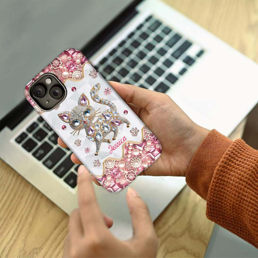 Just A Girl Who Loves Cats - Personalized Cat Full Print Phone Case