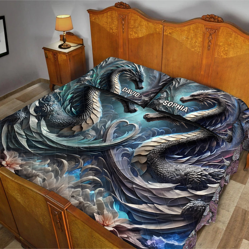 Toi et moi, on gère ! - Ensemble de courtepointe personnalisé Dragon