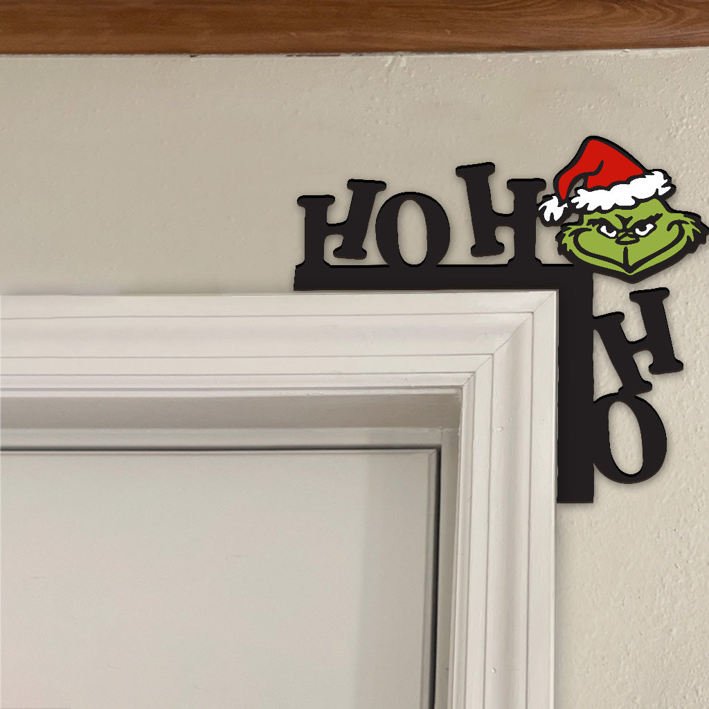Ho Ho Ho - Décoration de porte personnalisée en forme d'étole de Noël