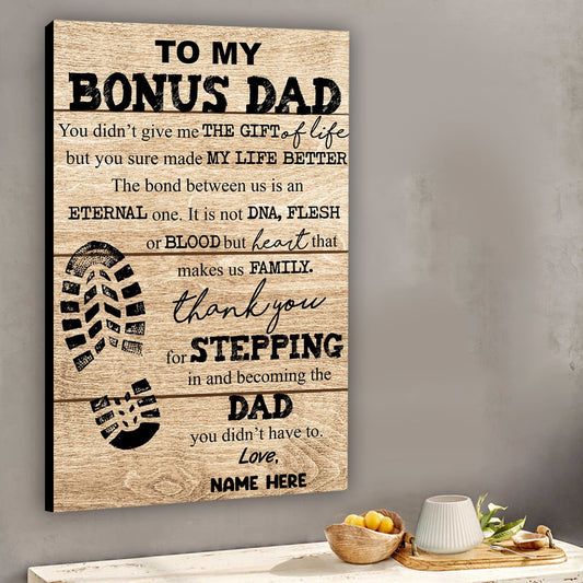À mon beau-père - Toile et affiche personnalisées pour papa