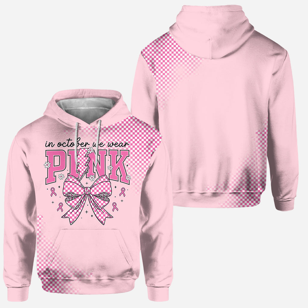 En octobre, nous portons du rose pour sensibiliser au cancer du sein : sweat à capuche et legging