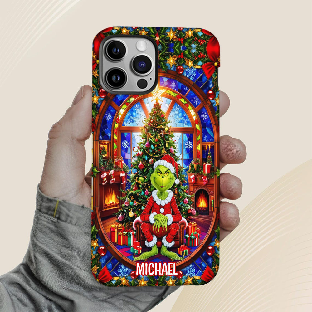 Noël vert - Coque de téléphone personnalisée avec imprimé intégral « Étole de Noël »