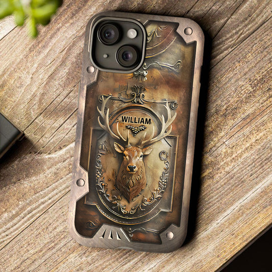 Coque de téléphone personnalisée avec motif de chasse au cerf - Étui de téléphone imprimé intégral