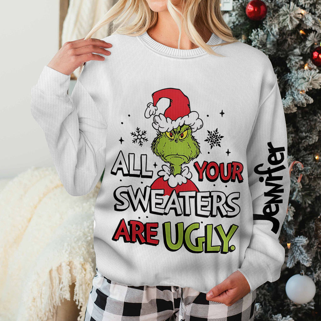 All Sweaters Are Ugly Shirt - Personalized Stole Christmas Ugly Sweater