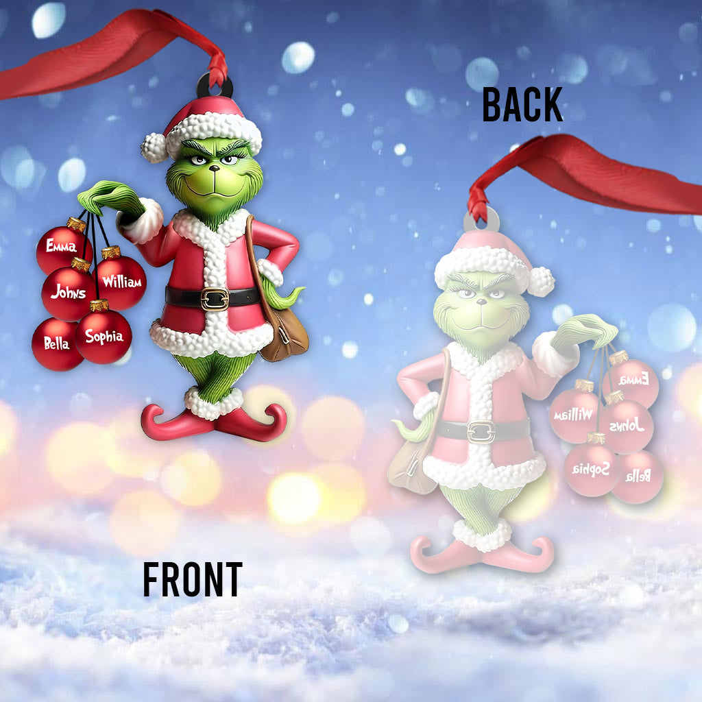 Love My Family - Personalized Stole Christmas Transparent Ornament
